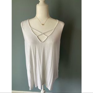 Old Navy Cross Front Tank (necklace not included)